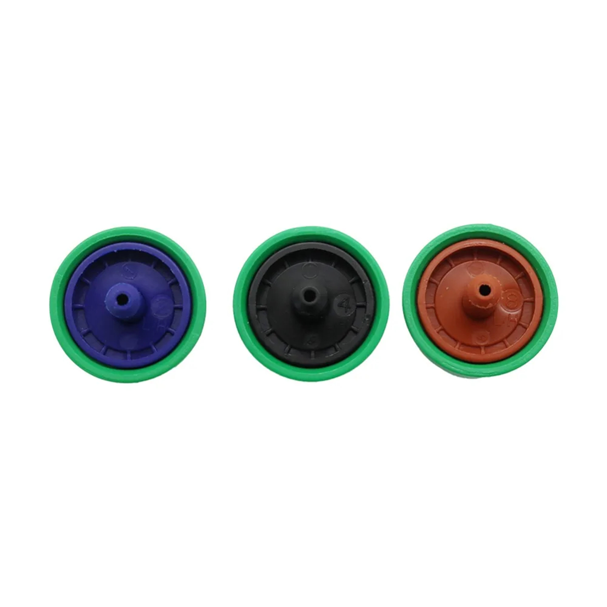 2/4/8 l/- fas droppfria tryckkompenserade droppkopplare 4/7mm slangars stabila flödesregulatorer trädgårdsbevattning tryckreglerande emittrar