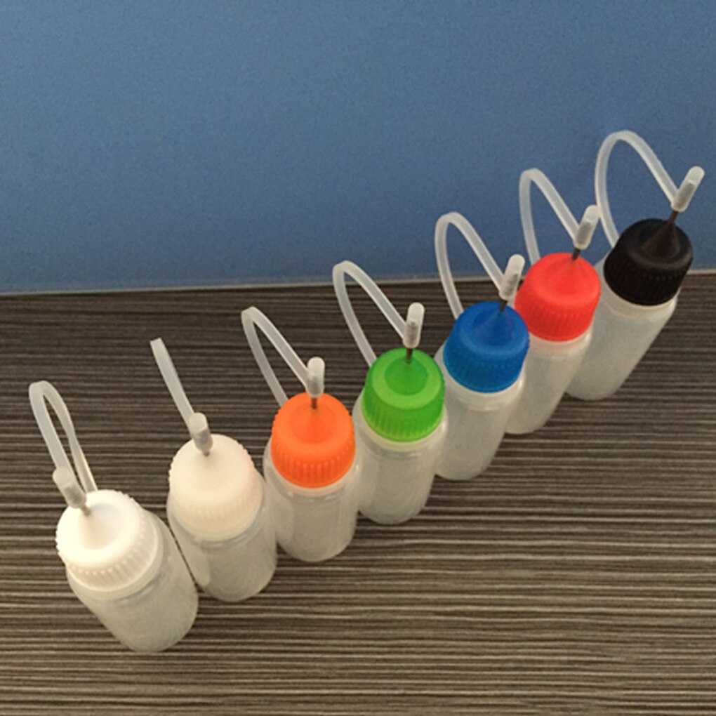10pcs 10ml Empty Oil Dropper Bottle PE Plastic Needle Bottle Dropper Juice Eye Liquid Container Solvent Light Oils Saline Bottle