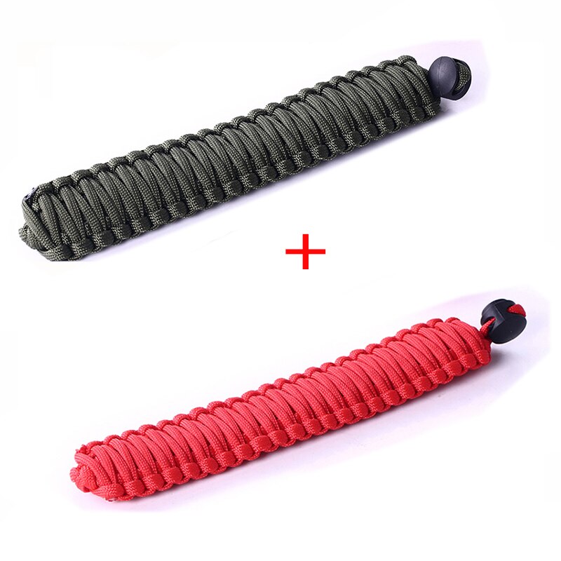Cámara correa de mano para Canon EOS R5 R6 RP 5DII 5D3 5DIV 6DII 80D 90D 770D 800D 250D SL3 SL2 agarre Paracord trenzado pulsera: green and Red