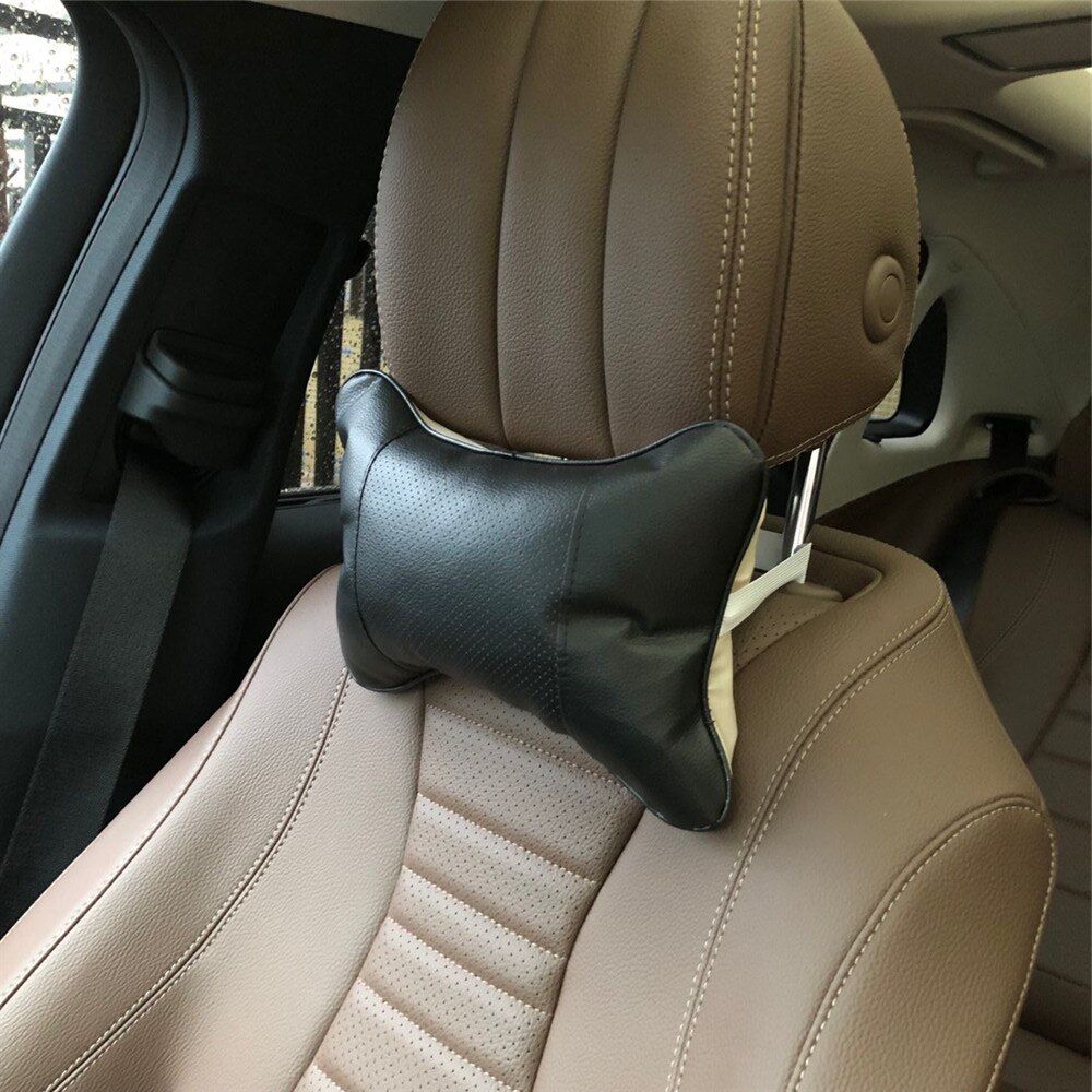 2pcs Car neck pillows universal headrest case for Porsche 911 918 Cayenne Macan Panamera Cayman Carrera Boxster