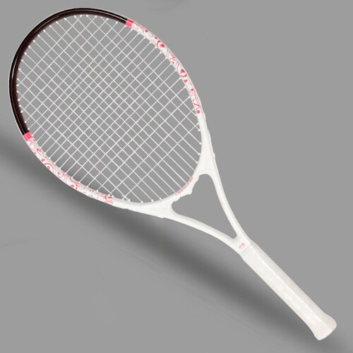 100% Full Carbon Tennisracket Max 58LBS 110sq. in Tenis Rackets Met Snaren Tassen Padel Voor Volwassen: Pink