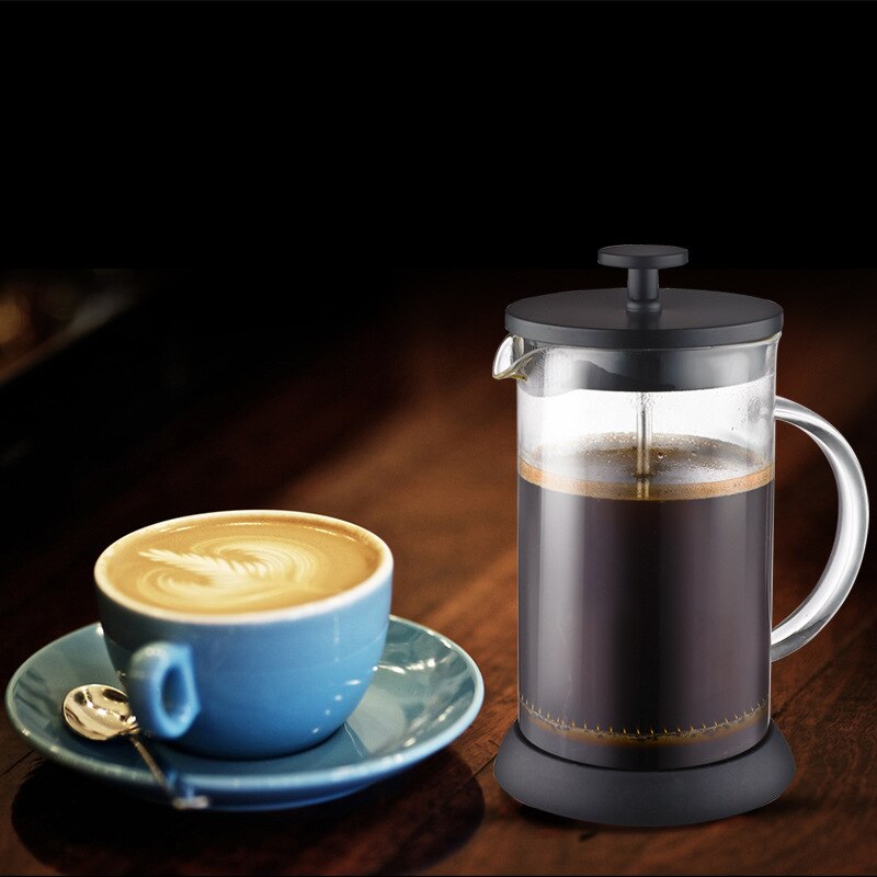 Soulhand french press kahvinkeitin lämmönkestävä lasinen teenkeitin 1 suodatinnäytöllä helppo puhdistaa kotiin, toimistoon, retkeilyyn