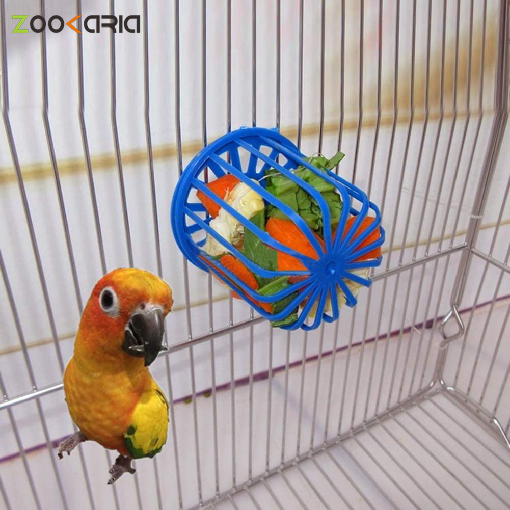 2Pcs Multi-Purpose Cage Hanging Toys Bird Fruit Vegetable Feeder Basket Parrot Feeder Pet Feeding Supplies