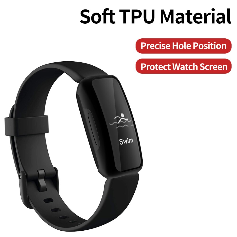 Screen Protector Cover for Fitbit Inspire 2 Watch Case Inspire2 Flexible TPU Bumper Scratch-resistant Soft Shell