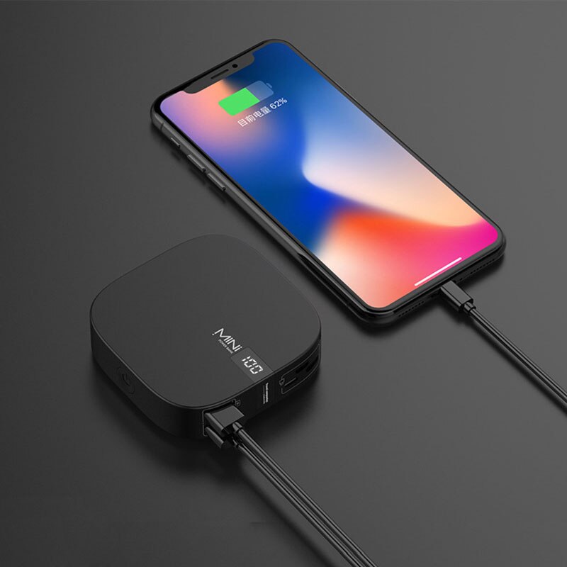 einzigartige 10000mAh Tragbare Mini Größe 3 eingang Doppel USB Ausgang Energie Bank Externe Batterie Energie Für Handy, Mobiltelefon telefon: schwarz