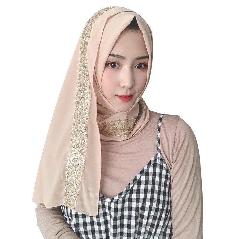 Muslim headscarf Chiffon Scarf Dubai Abu Dhabi tourism gilded scarf women's headscarf