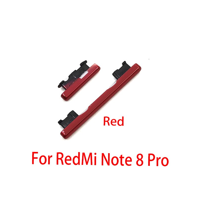 Side Power Key + Volume Button ON OFF Up Down For Xiaomi Redmi Note 8 8T 8 Pro Power Volume Flex Cables Repair Parts: black