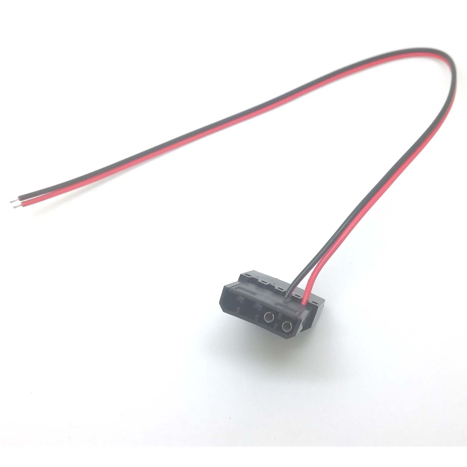4 pin 4PIN Molex to 2pin 2 pin DC Power cable cord adapter 2V/3A for LED SMD PC box 30cm