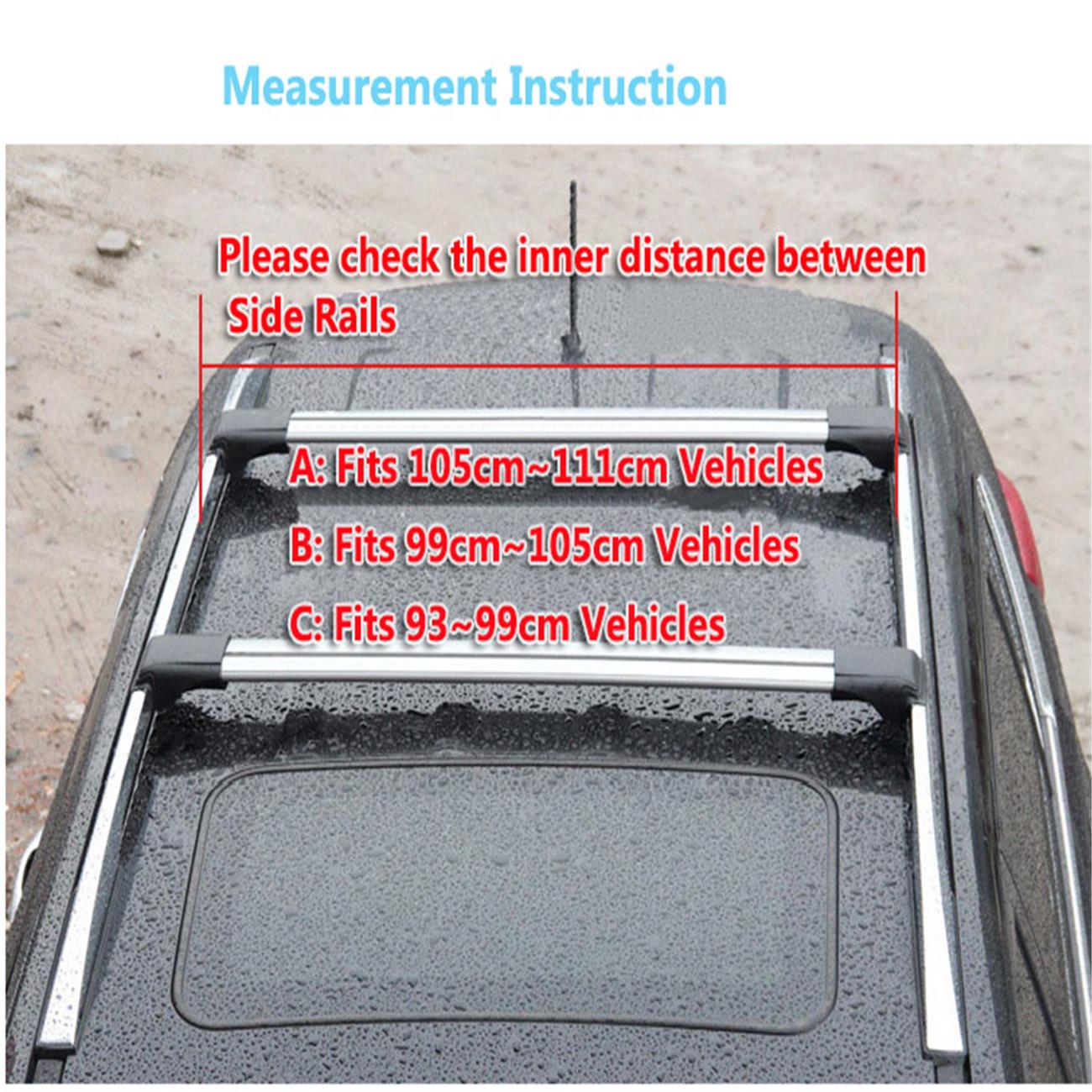2Pcs Universal Anti-theft Lock Kayak Surfboard Roof Rack Cross Bars Universal For Toyota ...