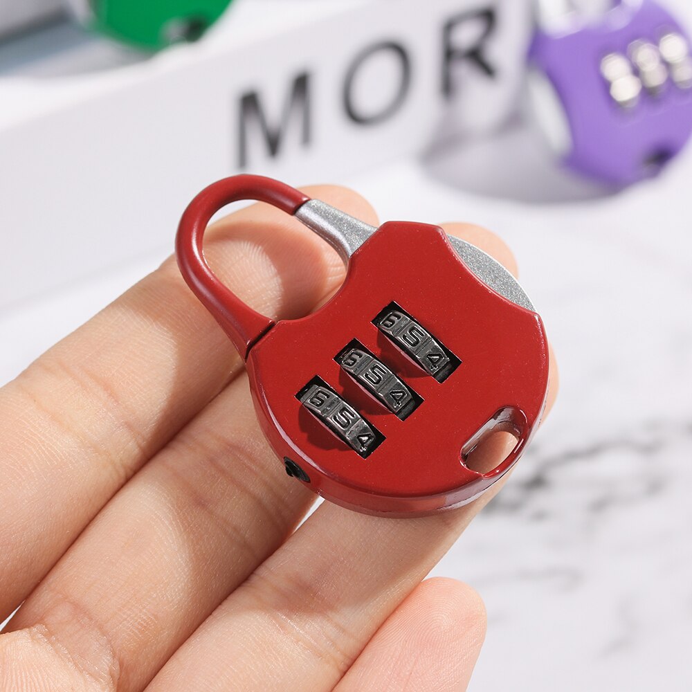 1PC Mini 3 Dial Digit Number Code Password Combination Padlock Security Travel Safe Lock for Padlock Luggage Gym