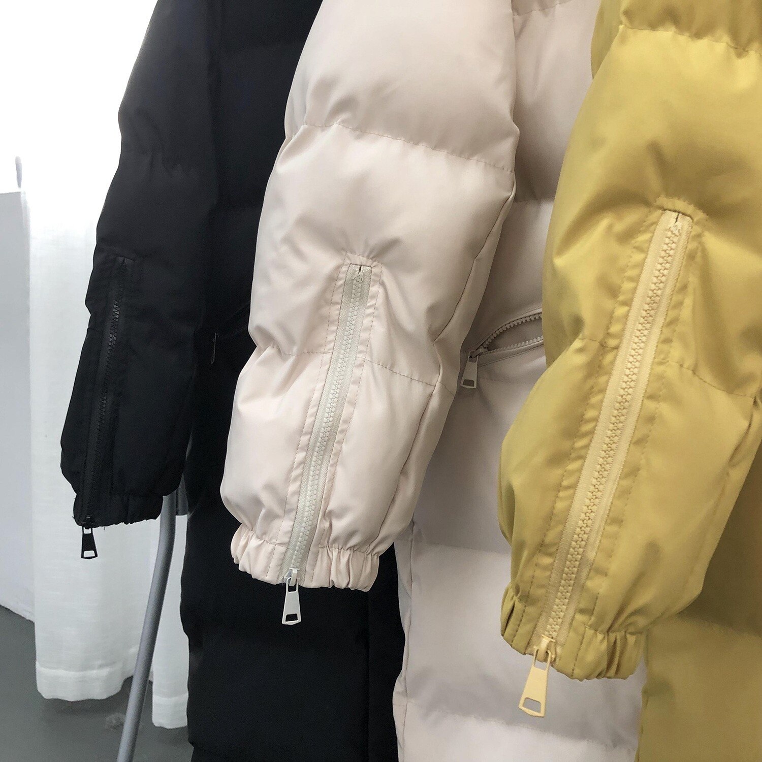 autumn and winter Korean down padded jacket loose and thick super long parker padded jacket