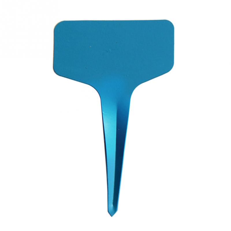 Etiquetas impermeables para plantas de jardinería, etiquetas en forma de T para plantación de vegetales y flores, herramientas de granja, bandeja de plántulas, GT049, 20 piezas: blue