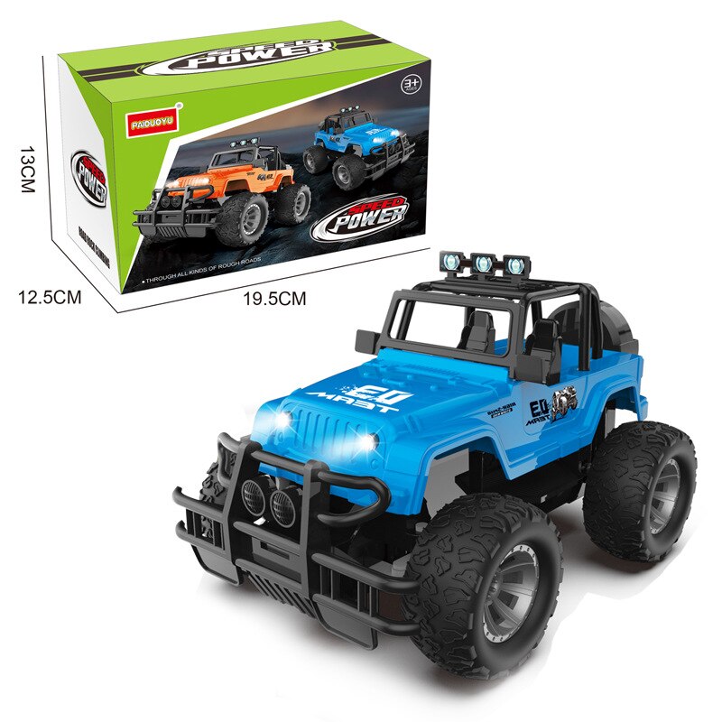 Four-way Remote Control Wrangler 1:20 With Light Remote Control Off-road Vehicle 2.4GHz Climbing Vehicle Toy Car: blue