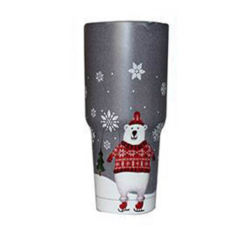 Kerst Watter Battle Ijs Bier Mok 30Oz Vacuüm Koude Roestvrij Staal Auto Cup Huishoudelijke Leuke Kerst Cadeau Cup servies: A