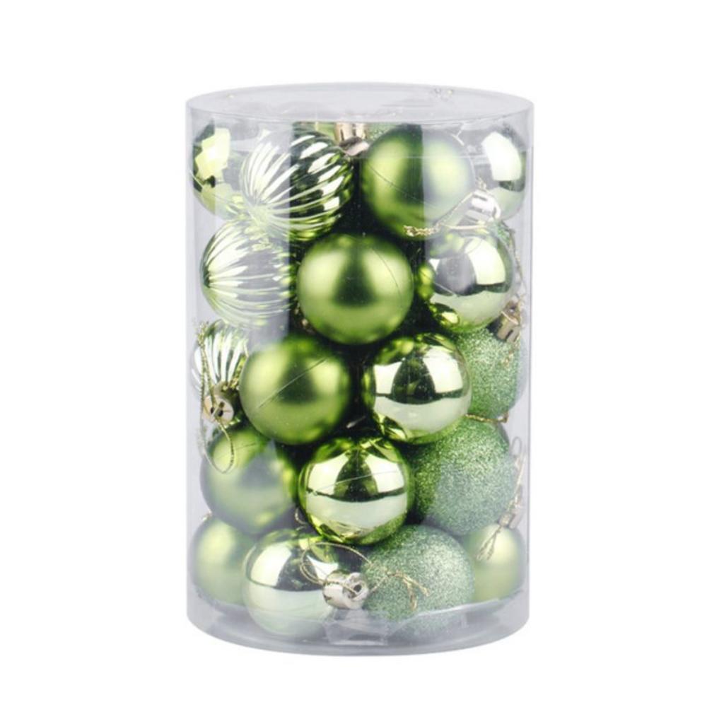 34 stuks kerstboomversieringen, kerstballen, feestversiering, bruiloftsversiering, festivaldecoratie: Fruitgroen