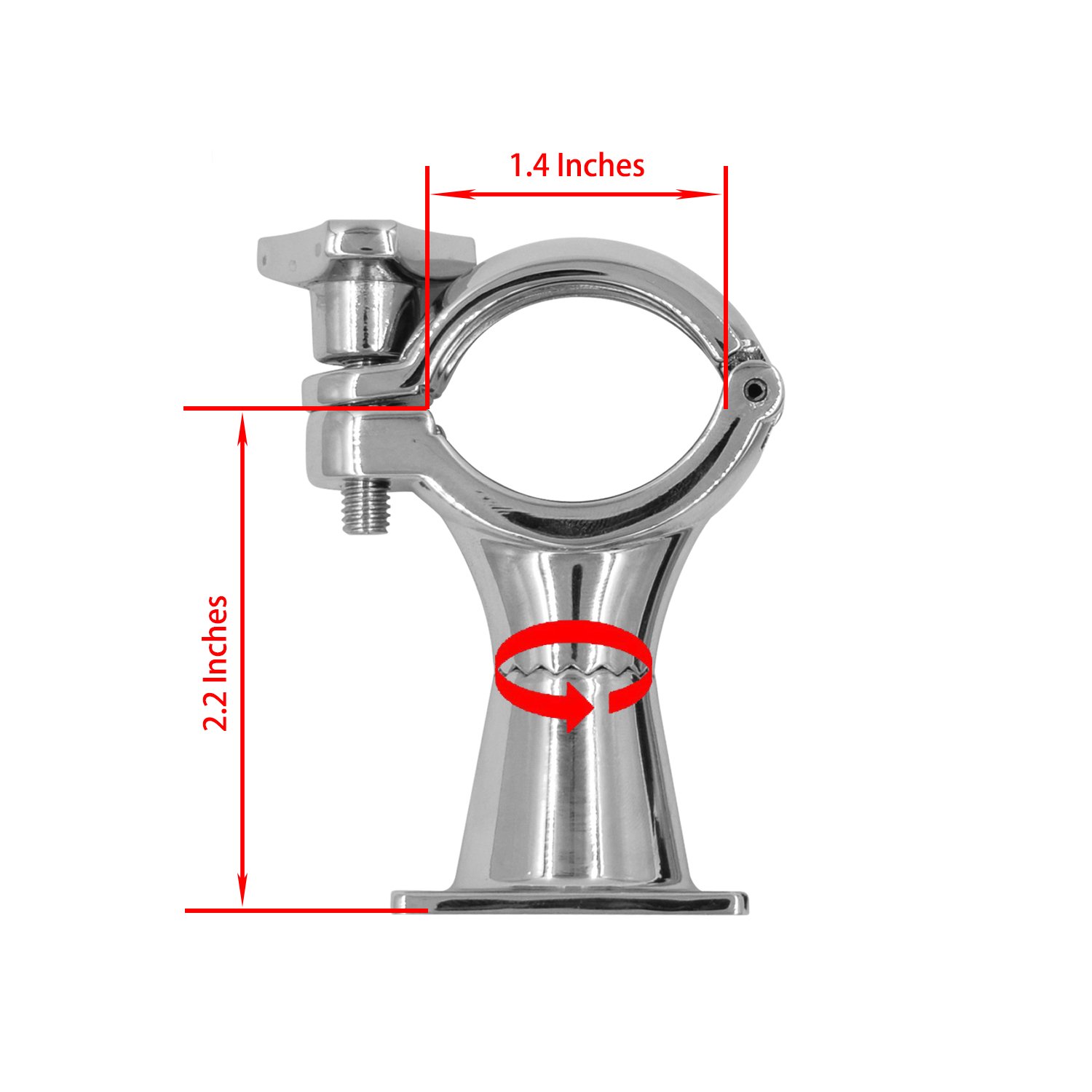 Aileap Lenker Schiene Klemme Halterung für SPK500, SPK400, SPK350, M300, M600, m1000 Motorrad Lautsprecher (2 Packungen) (Chrom)