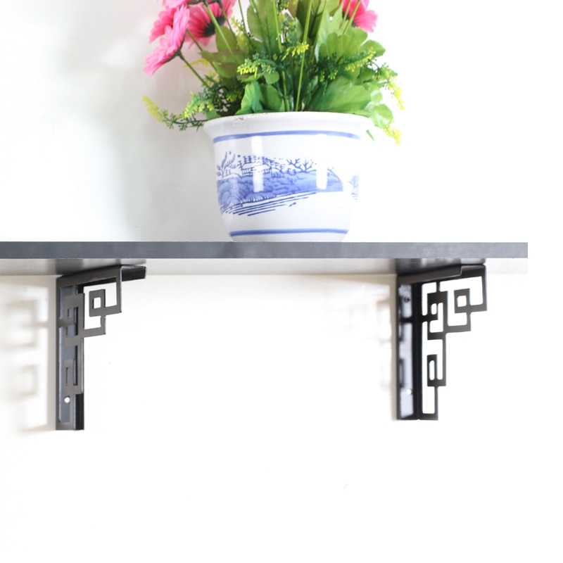 Chinese style wrought iron wall shelf shelf shelf support frame tripod load-bearing bracket jewelry rack