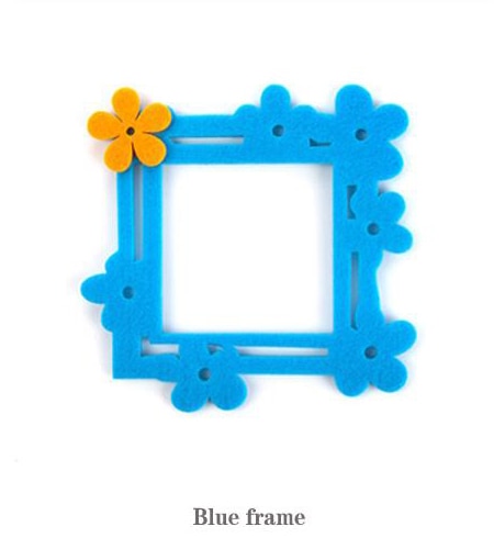 Słodki kreskówka filc dziurawy-na zewnątrz przełączanie naklejki kreatywna dekoracja domu kreskówka ścienna naklejki umieszczone filcowe puste gniazdo przełącznika: niebieski