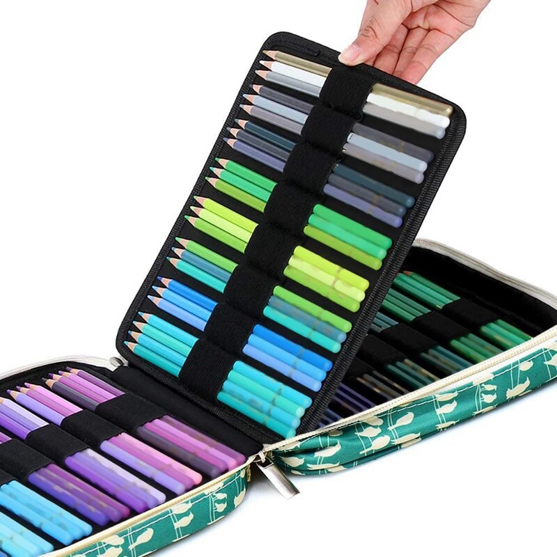 Penalhusholderåbning holder 150 farvede blyanter med stor kapacitet til penne til vandfarvepenne eller markører