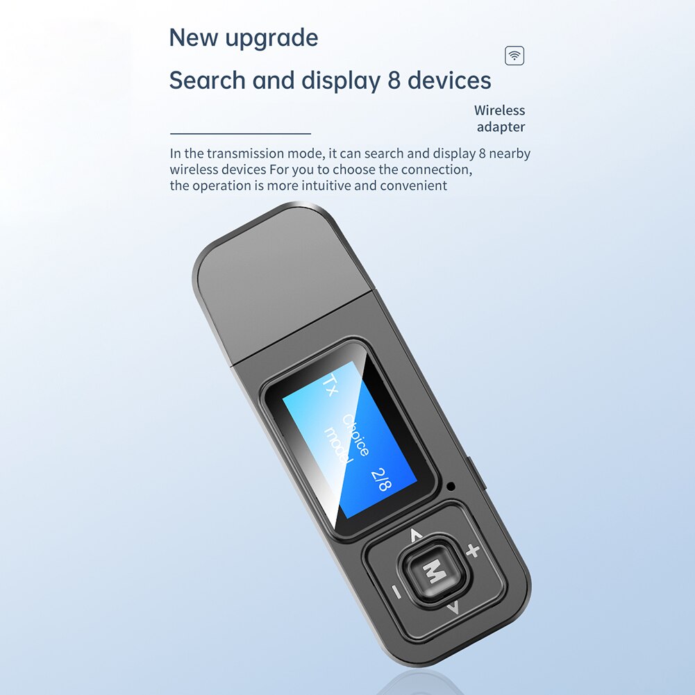 Display Screen Transmitter Receiver LED Household TV Watching Wireless Bluetooth Adapter Accessories for TV PC Car