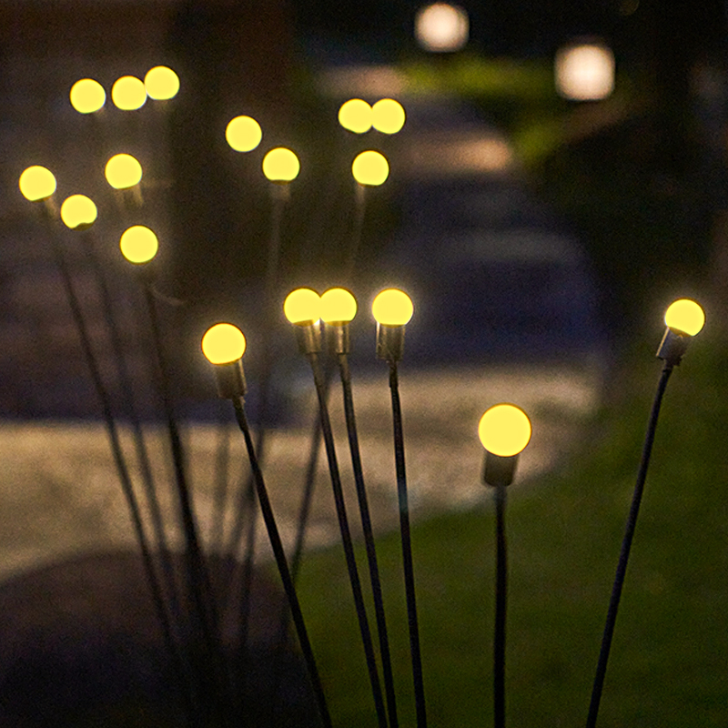 Solar Tuinverlichting, Outdoor Waterdichte Led Firefly Tuin Decoratie, Gazon En Grond Plug Lichten