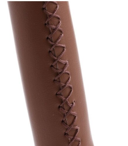 1 Paar Bike Handvatten Pu Leather Soft Rubber Fiets Beach Cruiser Mountainbike Handvatten (Licht Bruin)