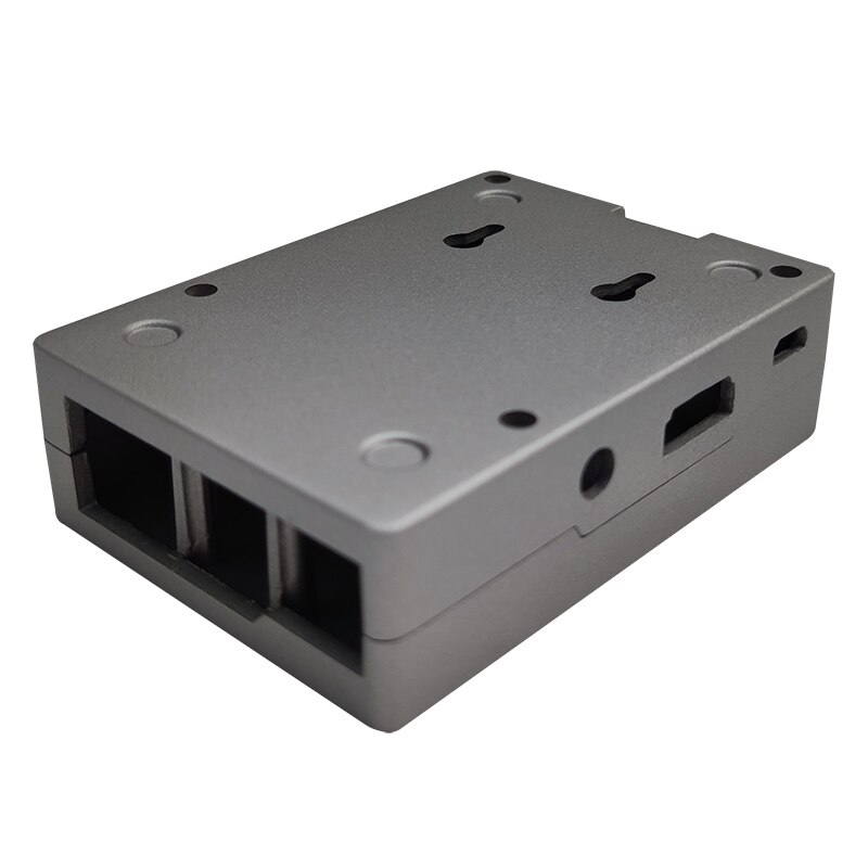 Carcasa Raspberry Pi 3 b, carcasa de aluminio gris Pi 3 Modelo B, caja negra RPI 3B/3B + carcasa metálica