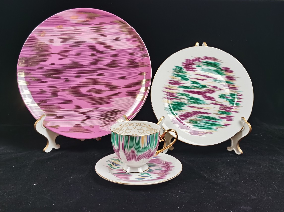 European plate French court bone plate porcelain 10 inch 8 inch plate Coffee Cup English cup afternoon tea set