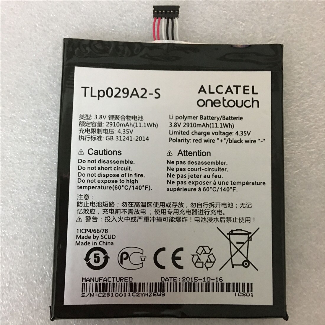2910mAh TLp029A1 TLp029AJ TLP029A2-S Batterie Für Alcatel OneTouch Idol 3 OT-6045F OT-6045Y TCL I806 bin-H200 Batterie