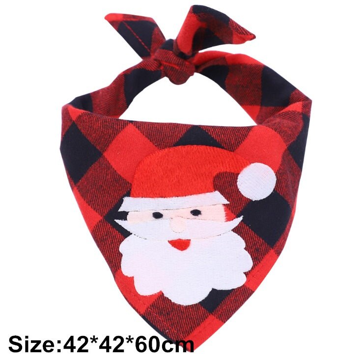 Christmas Pet Dog Triangle Bandanas Xmas Large Dog Scarf Collar Neckerchief Puppy Dogs Pet Bow Ties Slobber Towel Clothes: B 01