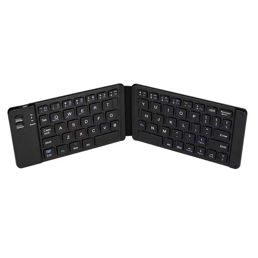 Universal Bluetooth Keyboard Portable Mini Folding Keyboard For Ipad Phone Tablet Three-Folding With Touchpad Wireless Keyboard: bi-fold keyboard