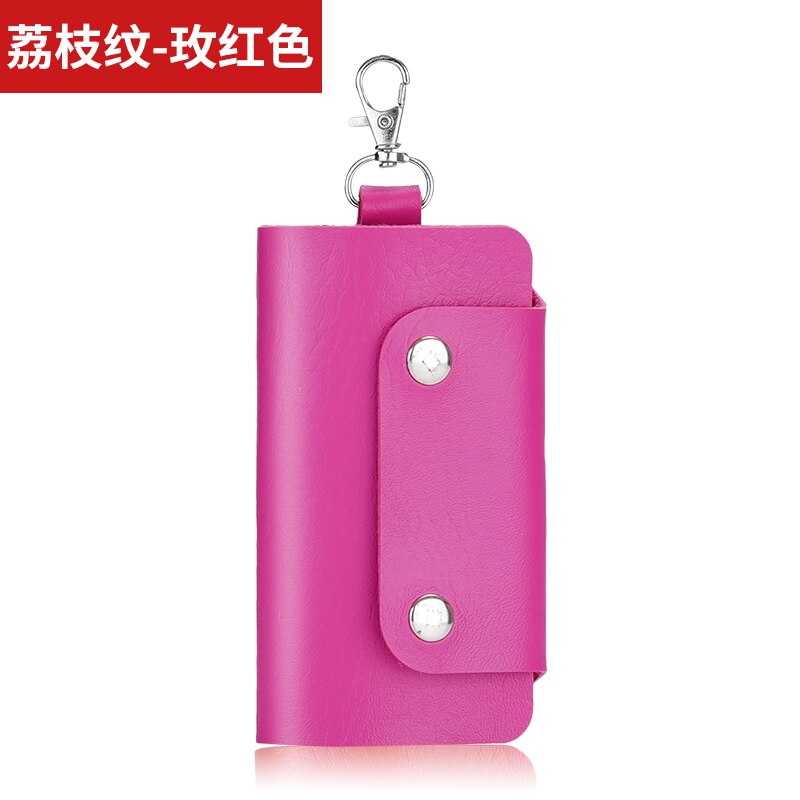 16 kleuren leren sleutelhouders huishoudster houders auto sleutelhanger sleutelhanger autosleutelhoes unisex eenvoudige sleuteltas opbergtas: 08