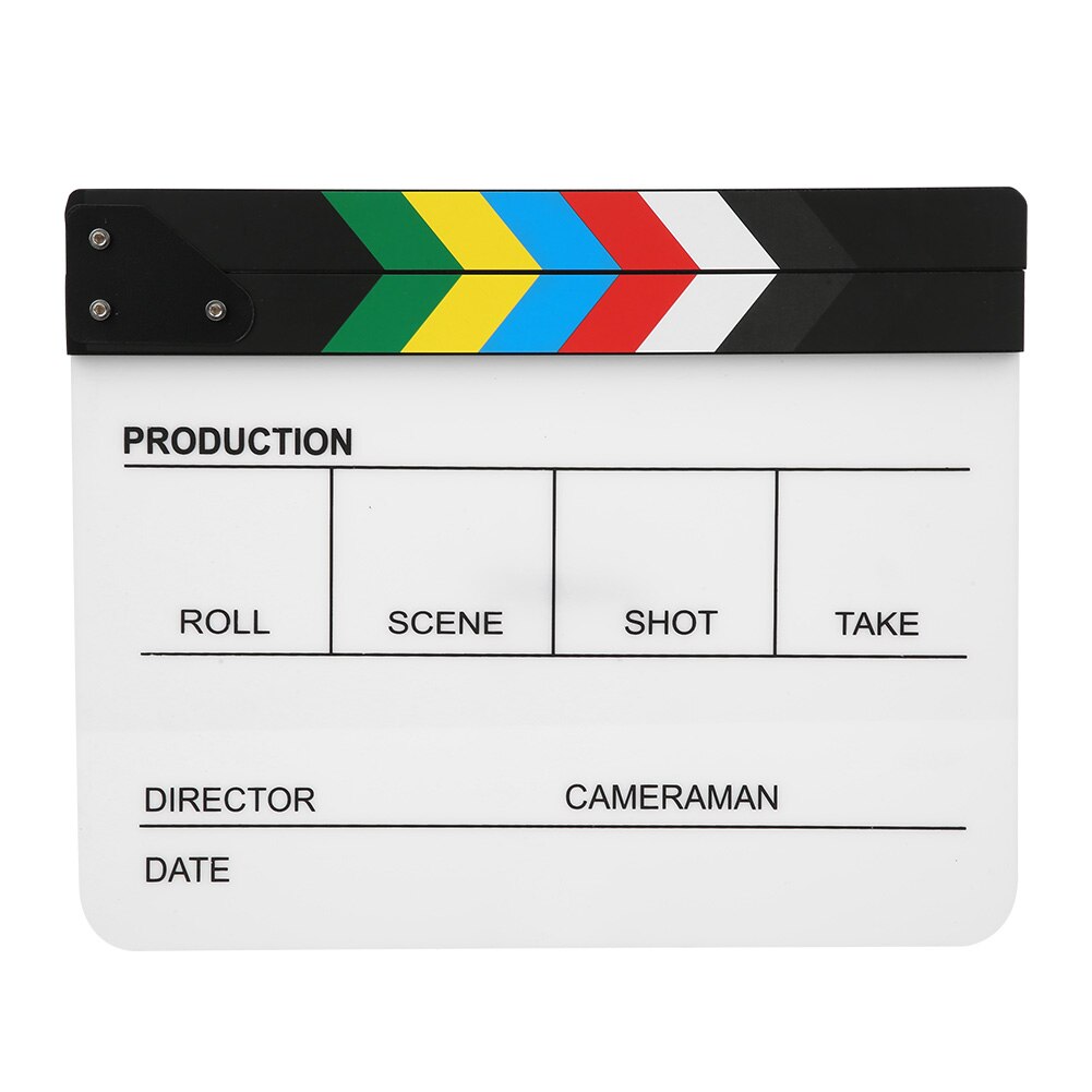 30x25CM Cinema Clapperboard Film Clapperboard Acrylic Clapperboard Movie Film Action Clap Director Photography Tool: type 6