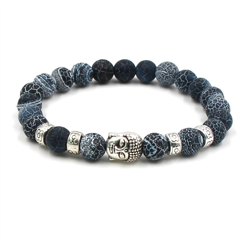 Budha Armband Buddha Kopf Shakyamuni Gebet Perlen Kristall Spacer Glück Charm Schmuck Für Heiligen Buddhistischen Kirche Buddhismus: Grey