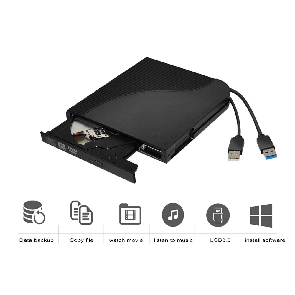 Extern dvd-enhet usb 3.0 bärbara dvd-brännare med m-disc-stöd för laptop och pc dja 88