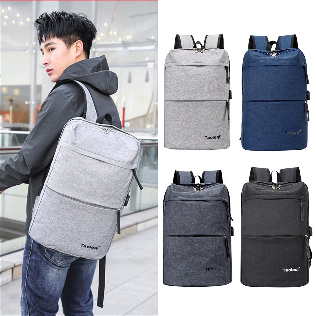 Laptop Rugzak Mannen Kantoor Werk Mannen Rugzak Zakelijke Tas Unisex Zwarte Rugzakken Met USB Charger Travel Back Pack Mochila # l10