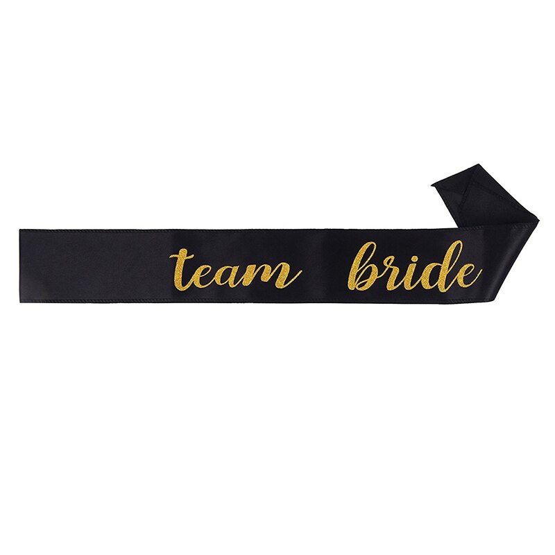 Rose Gold Bride To Be Black Team Bride Sash Bridesmaid Girls Sashes Wedding Bridal Shower Bachelorette Hen Party Decoration: 1Pc back team bride