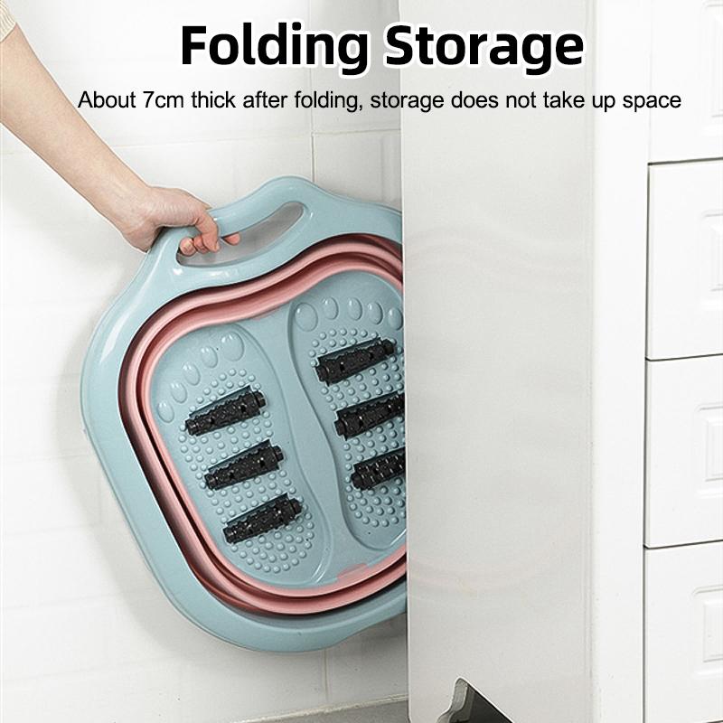 Bañeras portátiles plegables para pies, Cubo de masaje con espuma para pies, Sauna, bañera, pedicura, Plástico