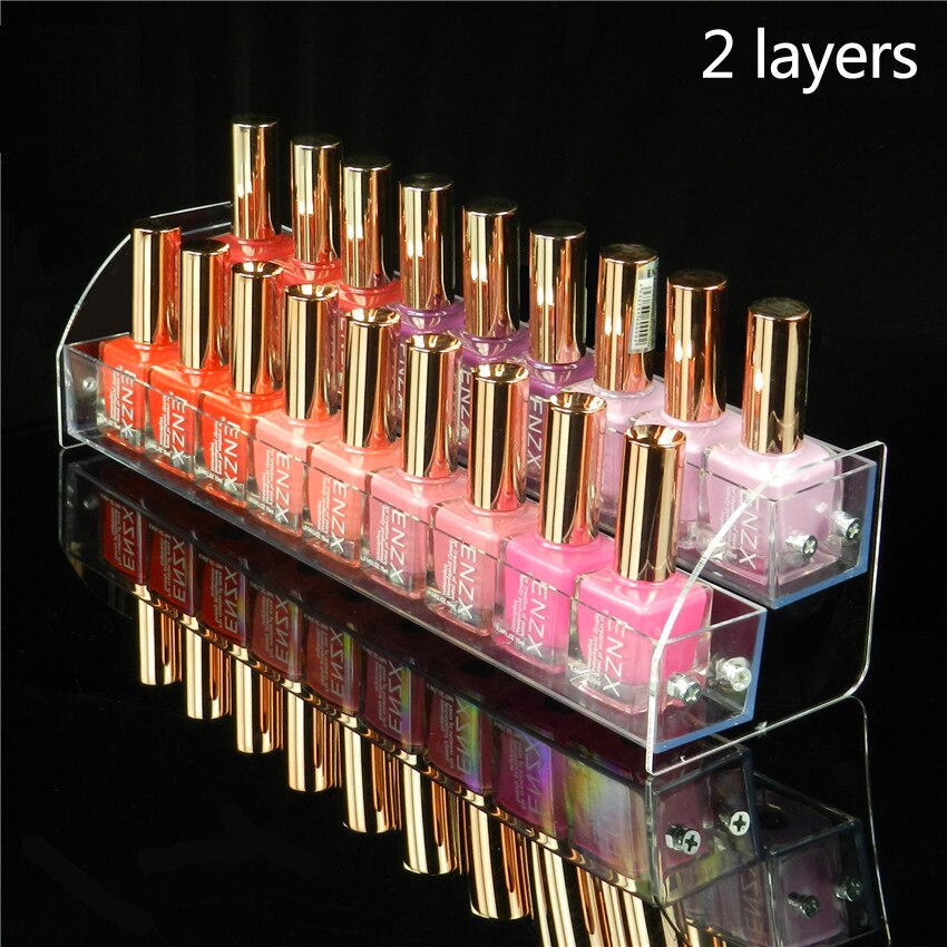 1 to 7 -lags akryl neglelak stativ bordplade display stander klar læbestift holder æteriske olier hylde makeup opbevaring organizer