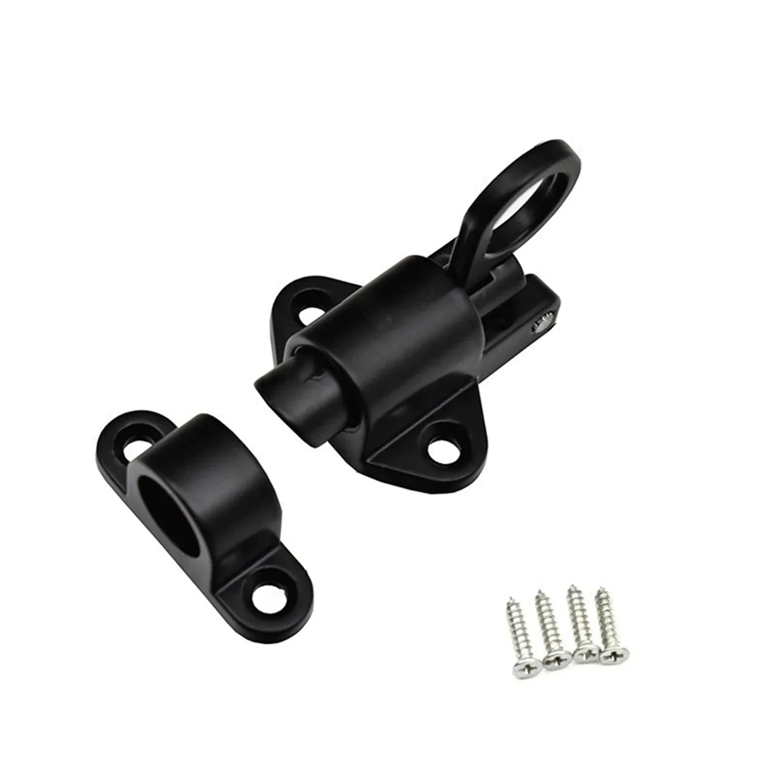 Spring Loaded Window Door Bolt Gate Security Pull Ring Spring Bounce Door Bolt Automatic Latch Bolt Gate Lock Hook Self-Closing: Bronze