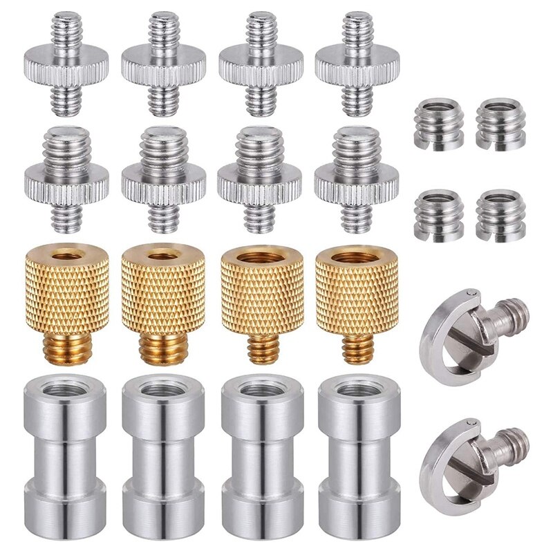 Tripod Screw, Camera Thread Screw Screws, Metal Thread Adapter Converter Adapter, Converter Female Male Threaded Screw