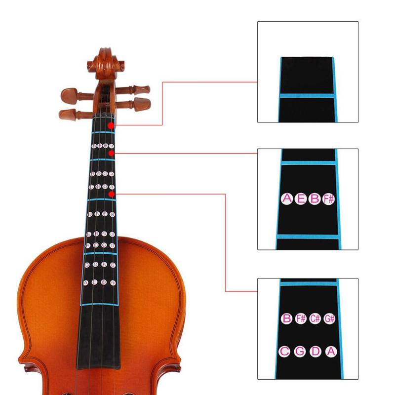 1 Pcs Violin 4/4 3/4 1/2 1/4 Practice Fiddle Finger Guide Sticker Fingerboard Fretboard Indicator Position Marker