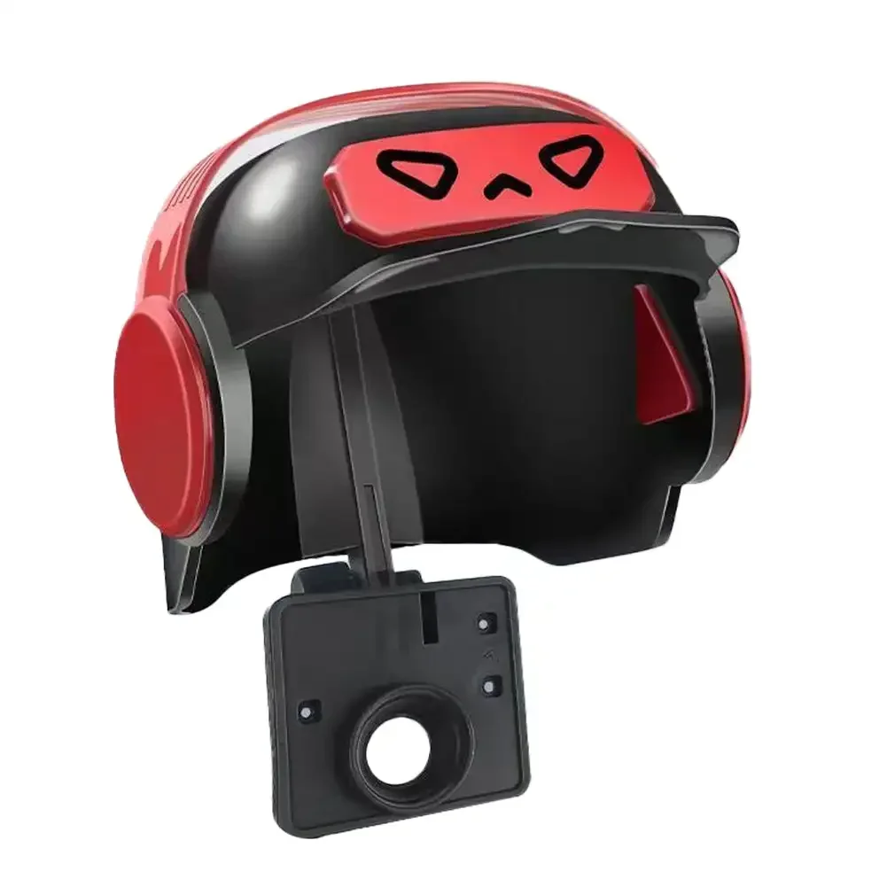 Dessin animé petit casque cavalier moto support pour téléphone portable et vélo électrique Navigation support pour téléphone pare-soleil étanche: Orange