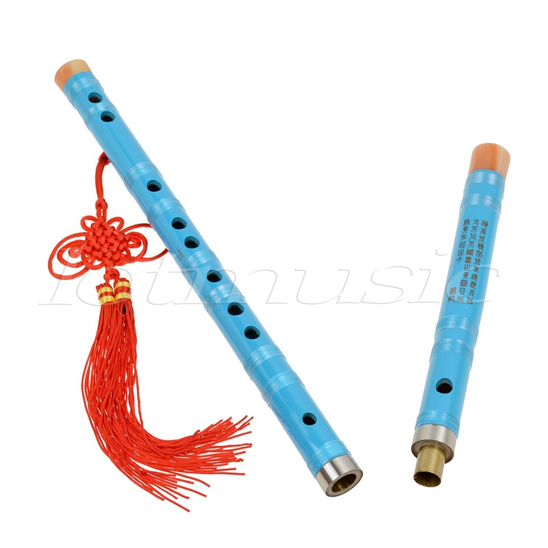 Kmise Blauwe Verf Traditionele Chinese Bamboefluit Dizi Pluggable F Key Muziekinstrument