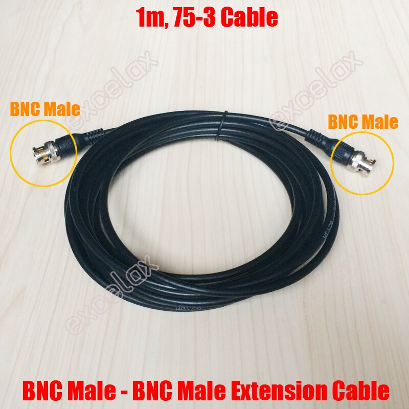 2 Stks/partij 1 m/100 cm BNC Mannelijk Naar BNC Male Video Kabel 75-3 Coaxiale Verlengkabel 1 Meter Jumper voor CCTV Video Surveillance gebruik