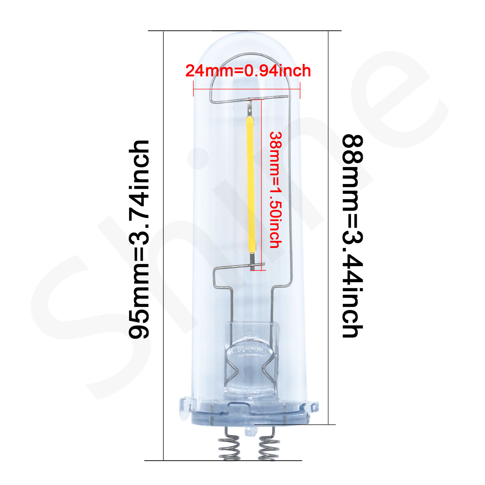 Led edison-lampa lampa rör  dc 3v ljuskällor solcellslampa plastlampa ljuskälla glödlampa 3000k färgtemperatur tillbehör: Blå