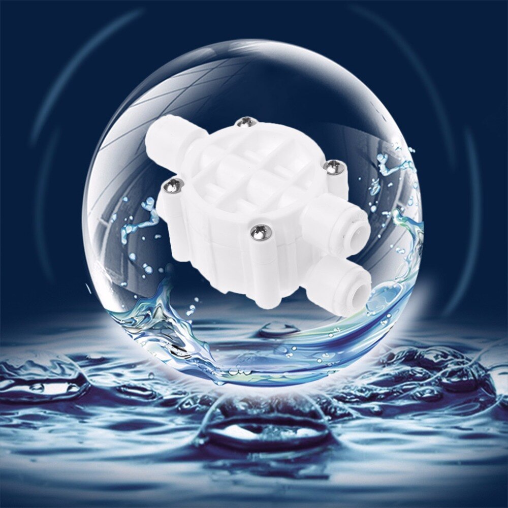 Válvula de cierre automático para sistema de ósmosis inversa, 4 vías, 1/4 puertos, filtro de agua de ósmosis RO
