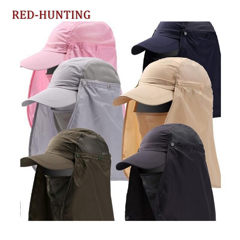 Gorro Unisex para deportes al aire libre, pesca, senderismo, protección UV, cara, cuello, solapa, para el sol