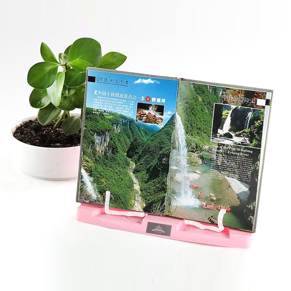 Portable Book Stand Adjustable 6 Angles Book Document Holder Foldable Bookstand Hands Free Desk Reading for Book Textbook