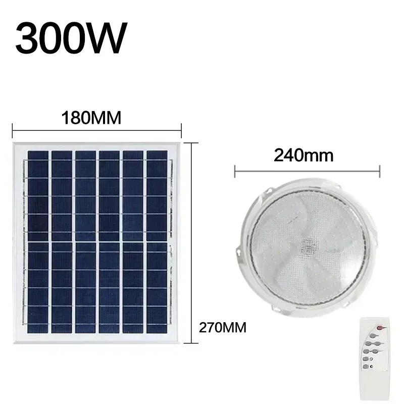 60/500W LED Solar Ceiling Light Pendant Light Outdoor Indoor Solar-Power Lamp with Line Corridor Light for Garden Decoration